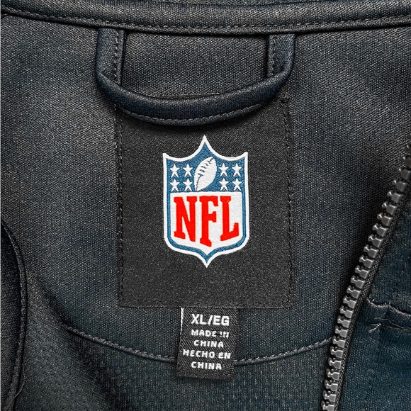 X-Large NFL Navy New England Patriots Zip-up Sweater - Picture 4 of 4